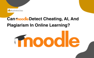 Can Moodle detect cheating, AI, and plagiarism in online learning is written on the image