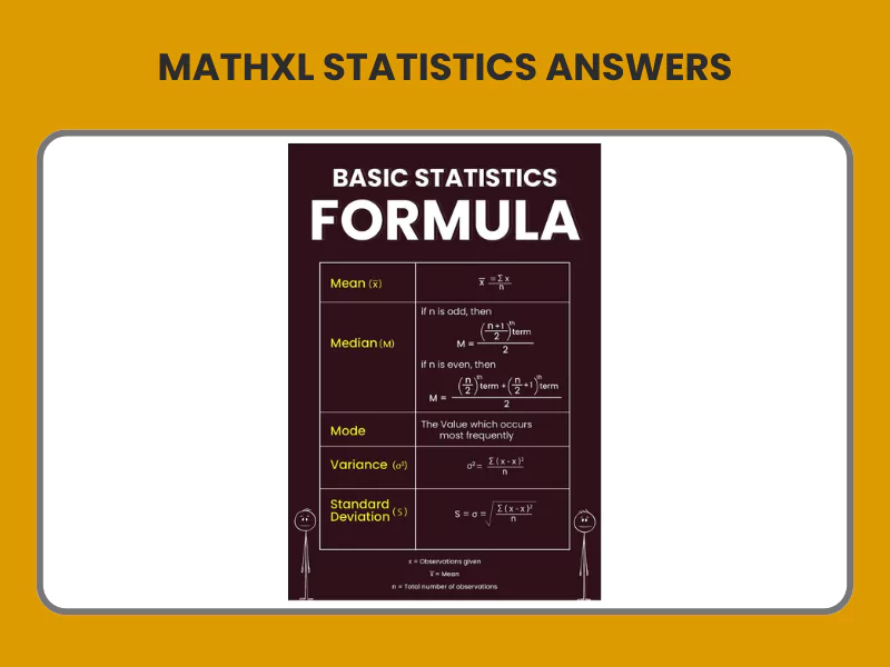 A statistics cheat sheet for MathXL assignments