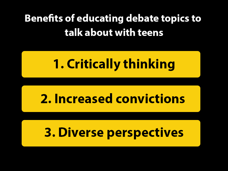 Benefits of educating debate topics to talk about with teens