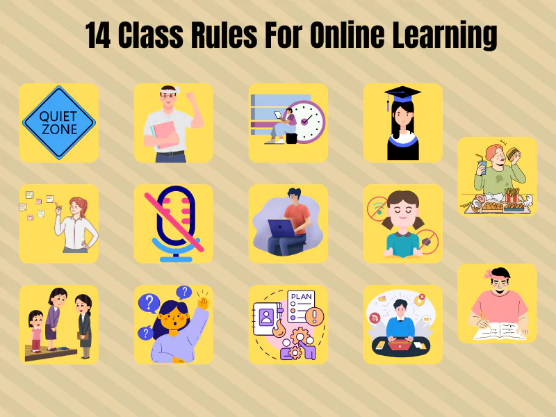 The image 14 class rules for online learning