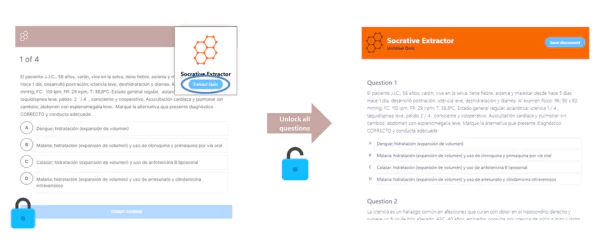 Socrative extractor extension that can extract a full quiz at once<br />
