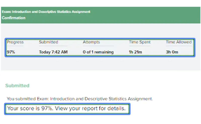 Expert received 97% in Statistics assignments